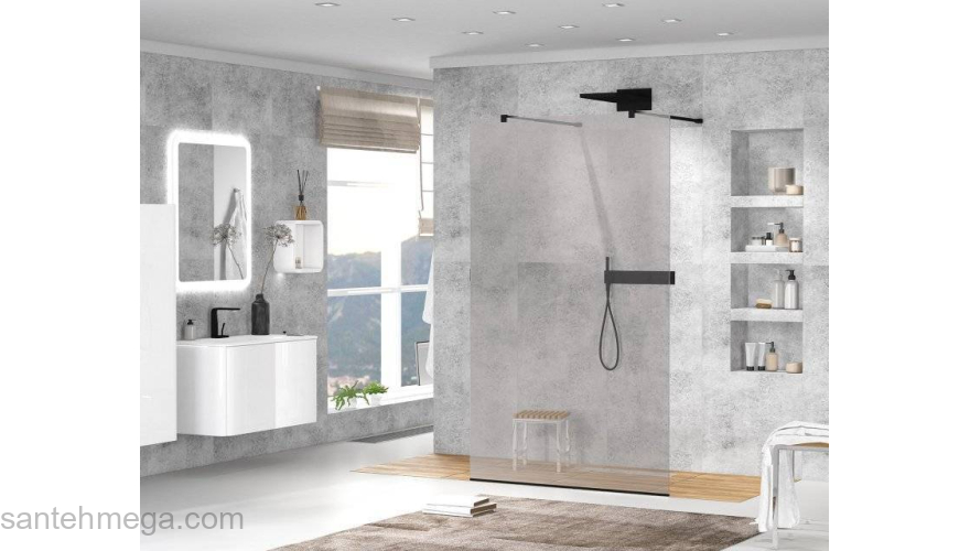 Душевая перегородка CEZARES Liberta LIBERTA-L-2-100-GR-NERO