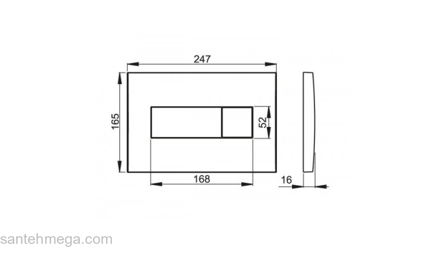 Клавиша смыва AlcaPlast M375. Фото