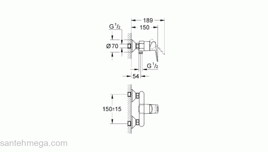 Смеситель для душа GROHE BauLoop 23340000. Фото