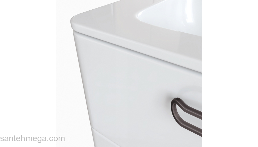 Тумба с умывальником подвесная 60 см белая Brick IDDIS BRI60W0i95K. Фото