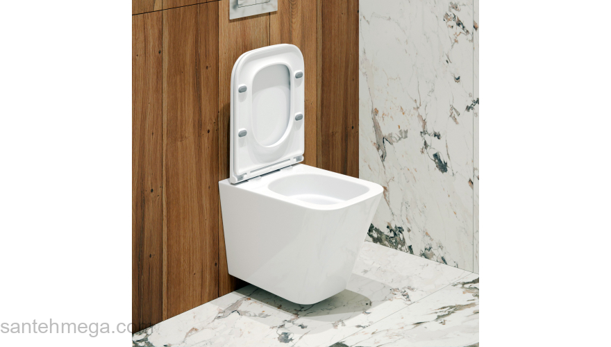 Унитаз подвесной безободковый с круговым смывом EVA GOLD K402T. Фото