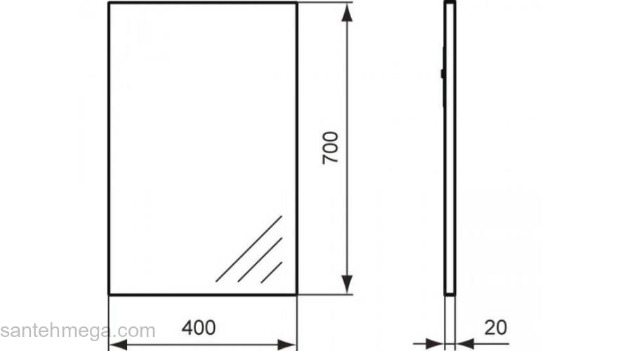 Зеркало IDEAL STANDARD Connect N1406BH. Фото