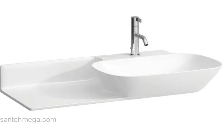 Раковина LAUFEN Ino Saphir Keramik 90x45 8.1330.1.000.104.1 полочка слева. Фото