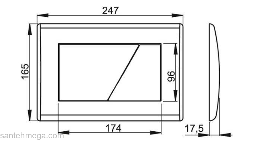 Клавиша смыва AlcaPlast M171. Фото