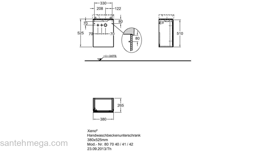 Тумба под раковину KERAMAG Xeno² 807042000. Фото