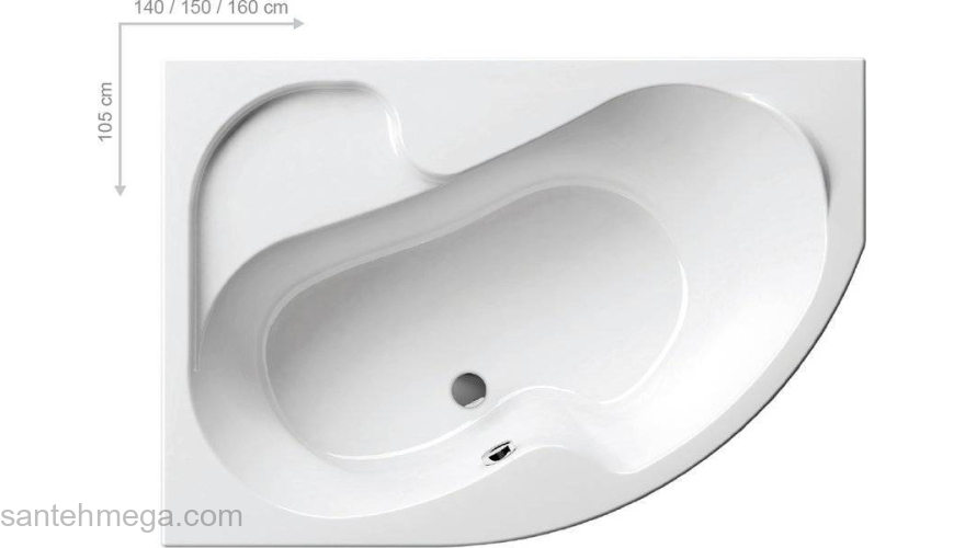 Ванна RAVAK Rosa 160x105 CM01000000 левая. Фото