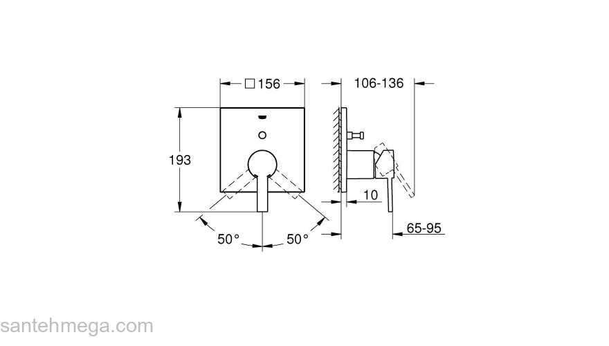 Смеситель для ванны GROHE 24070000 Allure, хром. Фото