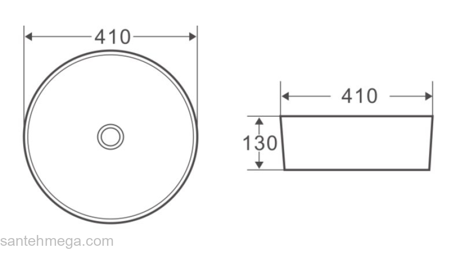 Раковина накладная BELBAGNO 41х41 BB1315-H301 черная матовая. Фото