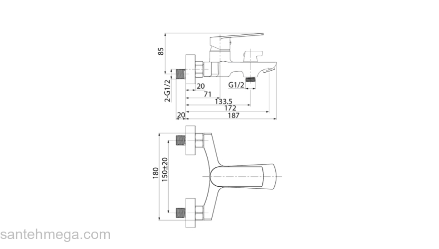 Смеситель для ванны Plank IDDIS PLASB02i02WA. Фото