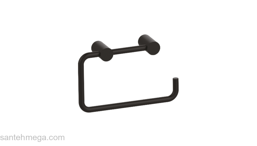 Держатель для туалетной бумаги без крышки сплав металлов Petite черный матовый IDDIS PETBL00i43 для ванной комнаты. Фото