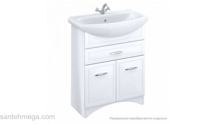 Тумба для ванной комнаты напольная белая 75 см Victoria Milardo VIC75W1M95. Фото