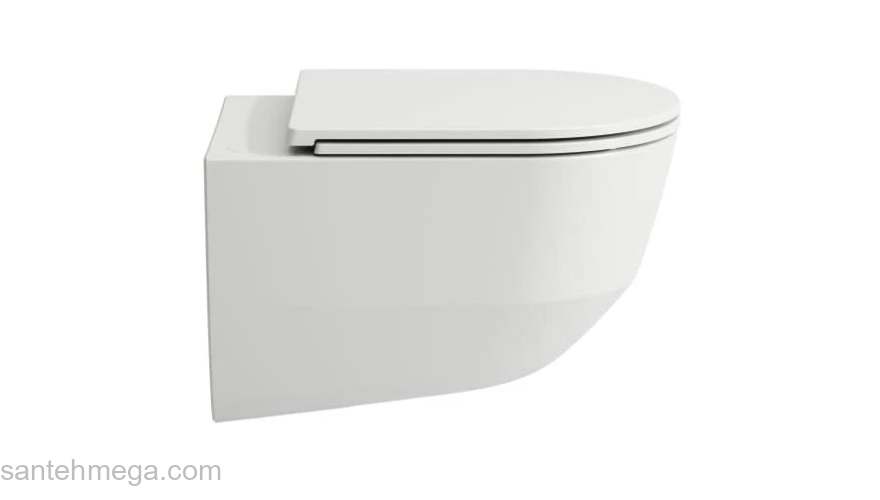 Подвесной унитаз Laufen Basal Combipack безободковый, с сиденьем SoftClose 8.66E1.0.000.000.1. Фото