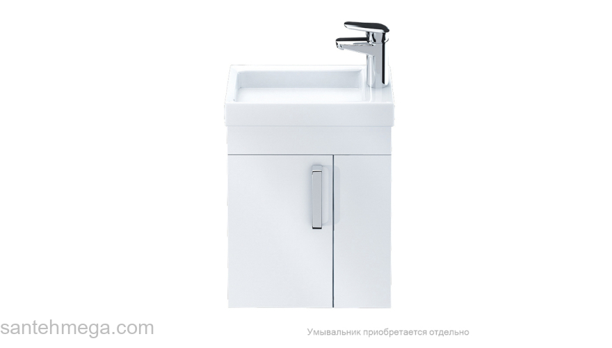 Тумба с умывальником 40 см подвесная полки справа TORR IDDIS TOR40WRi95K. Фото