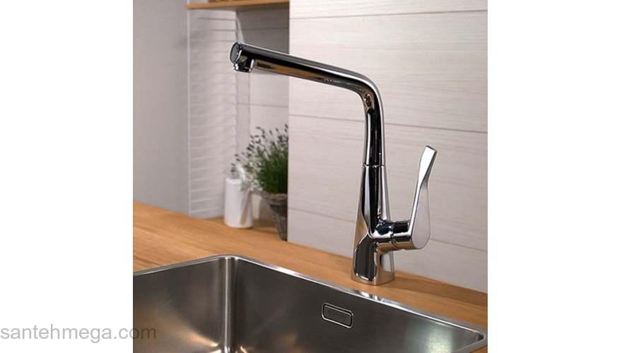 Смеситель для кухни Hansgrohe Metris сталь 14822800. Фото