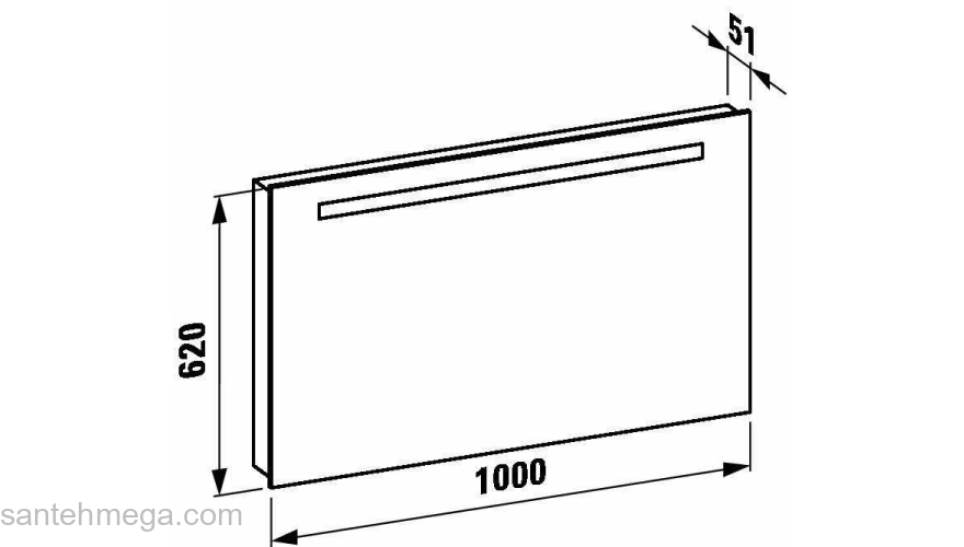 Зеркало LAUFEN CASE 100 4.4725.1.996.144.1. Фото