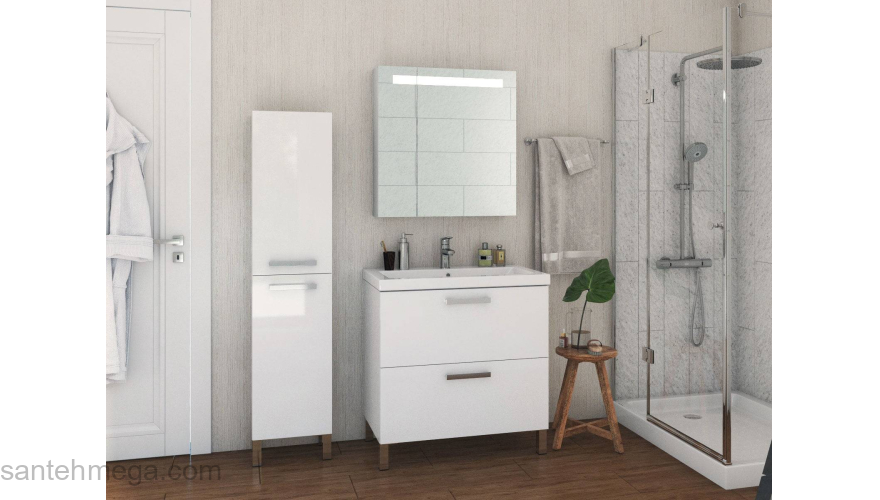 CERSANIT Тумба под раковину MELAR 80 белый SU-MEL-CM80. Фото