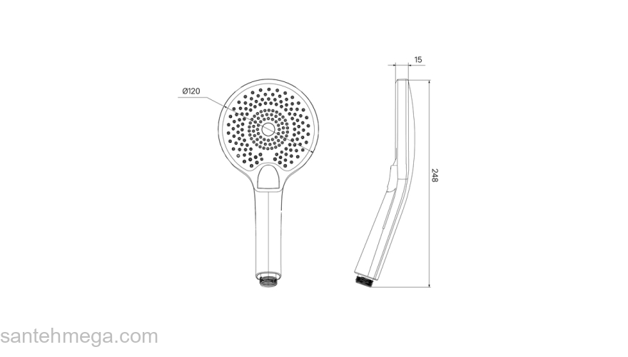 Лейка для душа хром Optima Home IDDIS OPH12CPi18. Фото