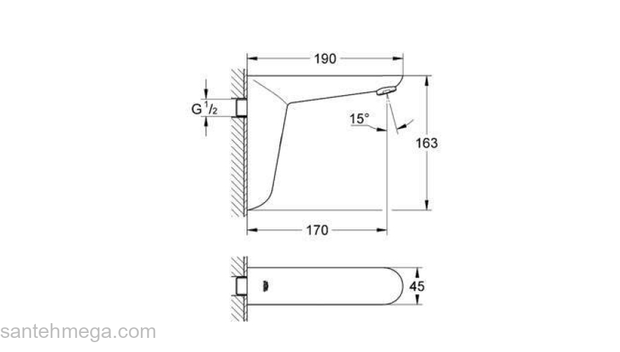 Смеситель для раковины GROHE Euroeco Cosmopolitan E 36274000. Фото