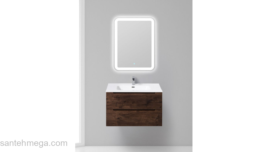 Тумба под раковину подвесная BELBAGNO ETNA-1000-2C-SO-RW-P Rovere Moro. Фото