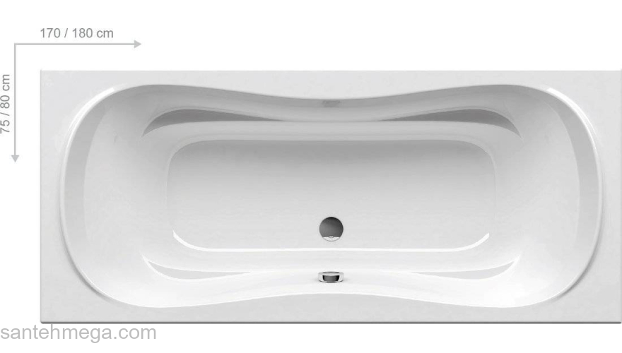 Ванна RAVAK Campanula II 170x75 CA21000000. Фото