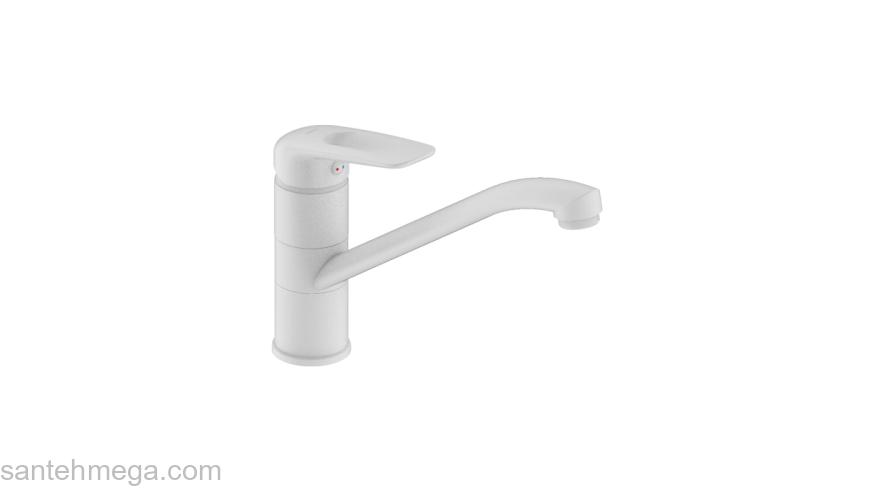 Смеситель для кухни белый матовый Male IDDIS MALWT00i05. Фото