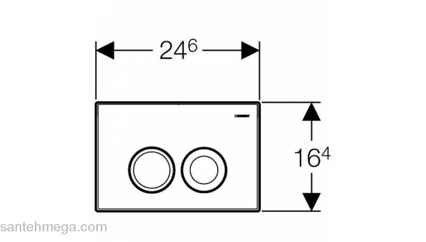 Смывная клавиша GEBERIT Delta 21 115.125.21.1. Фото