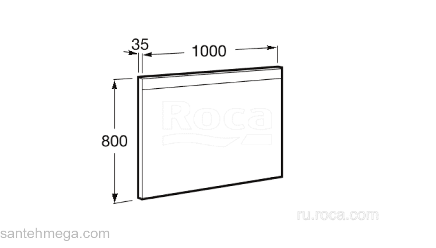 Зеркало ROCA Prisma LED 100 812260000. Фото