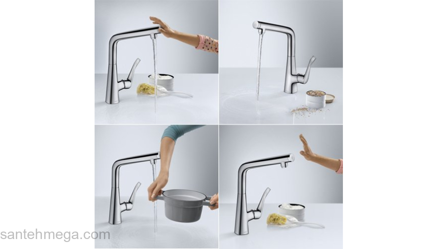 Смеситель для кухни Hansgrohe Metris Select хром 14883000. Фото