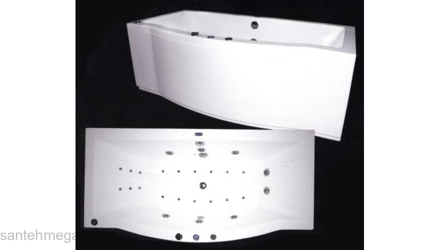 Ванна АКВАТЕК Гелиос 180х90 без гидромассажа. Фото