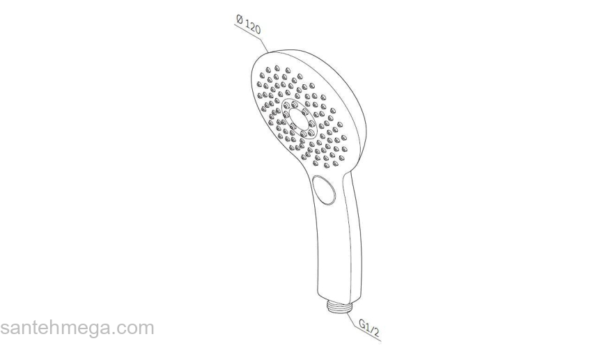 Душевая лейка AM.PM Inspire 2.0 F0250A000. Фото