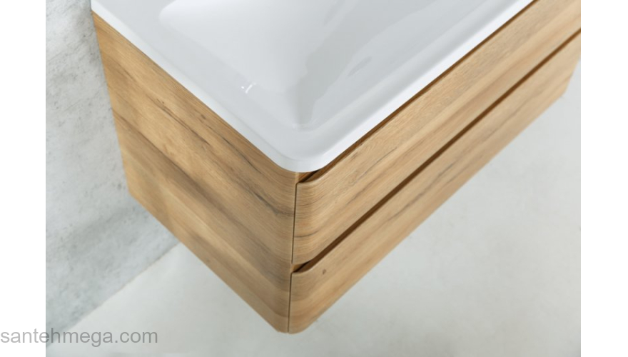 Тумба под раковину подвесная BELBAGNO ACQUA-1200-2C-SO-RR Rovere Rustico. Фото