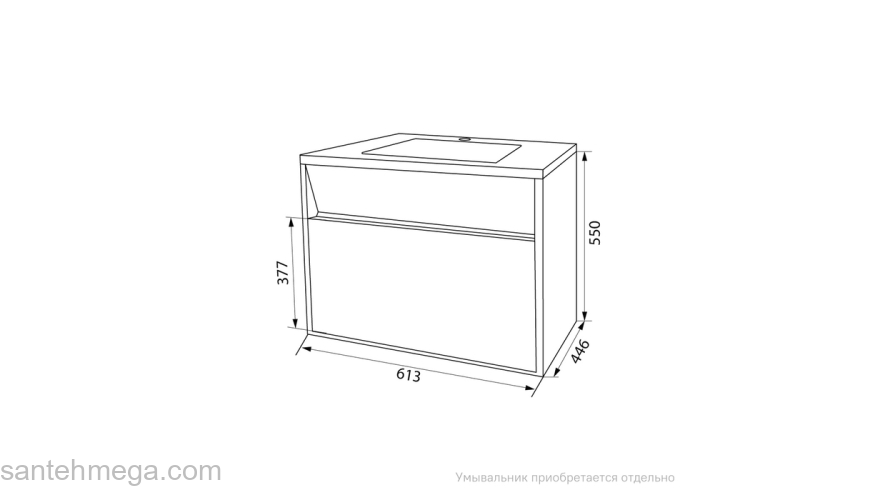 Тумба подвесная с ящиком белая 60 см Esper IDDIS ESP60W0i95. Подходит ум. 4506000i28. Фото