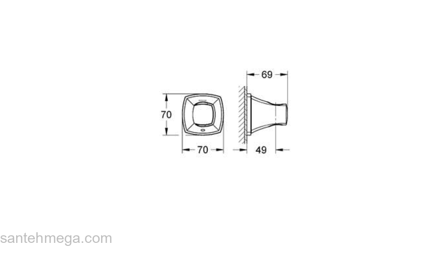 Настенный держатель для душа GROHE Grandera 27969000. Фото