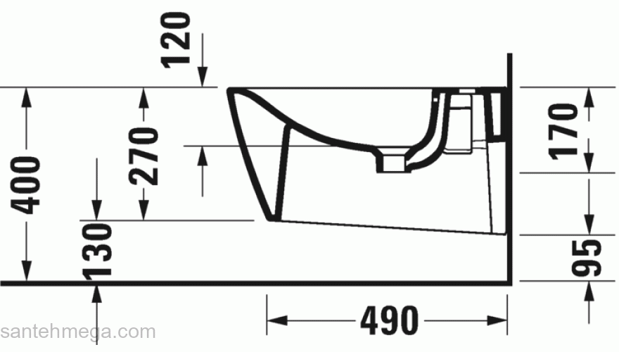 Биде подвесное DURAVIT VIU 2292150000. Фото