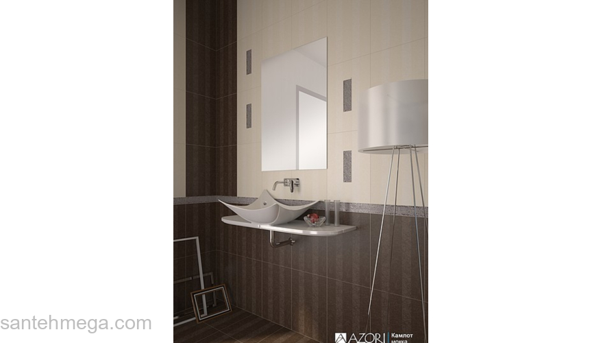 Azori 582542002 Декор Камлот 278х405 мокка эйша