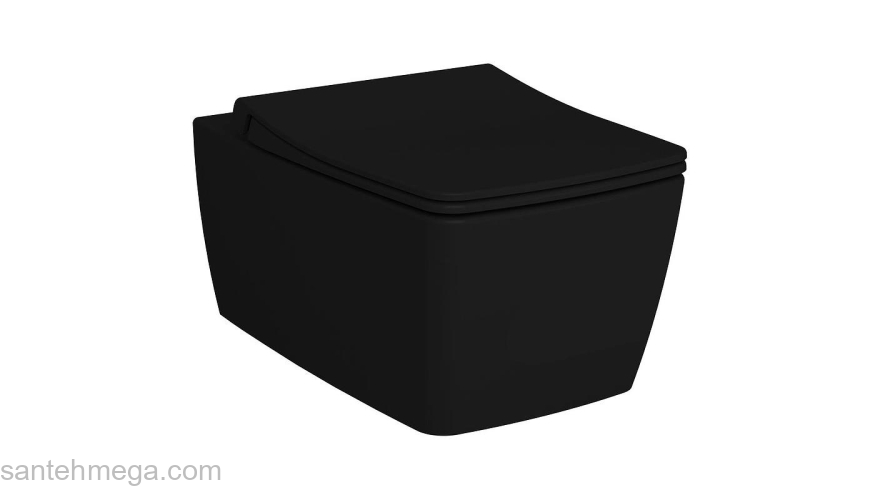 Унитаз подвесной безободковый Vitra Metropole 7672B003-0101 Черный Матовый. Фото