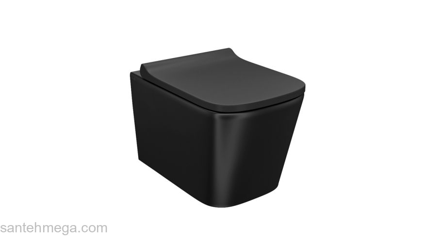 Унитаз подвесной безободковый чёрный матовый Bild IDDIS BILR2BMi25. Фото