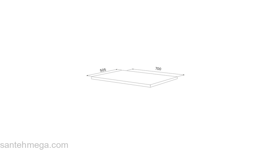 Столешница натуральный дуб срощенный 70 см золотистый Optima Home IDDIS OPH70N0i89. Фото