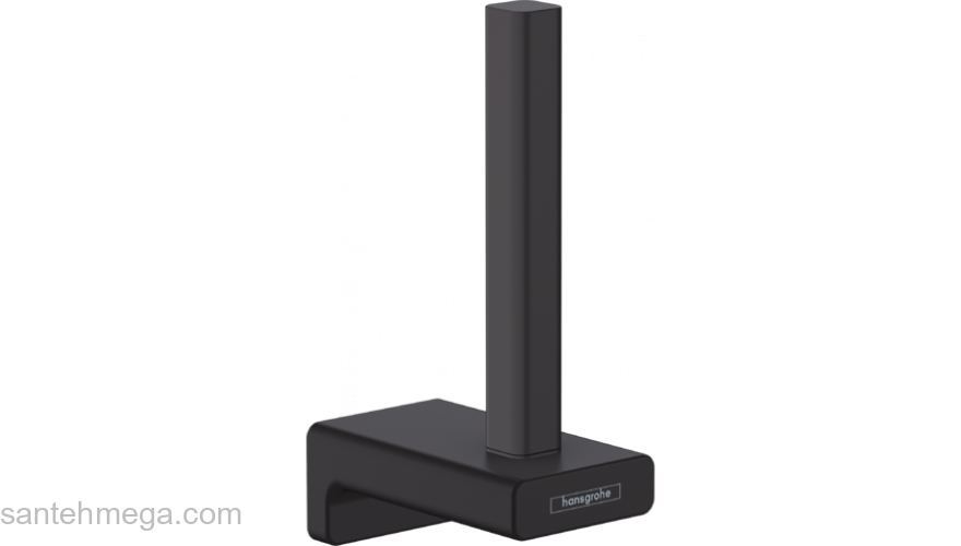 Держатель запасного рулона туалетной бумаги AddStoris Hansgrohe 41756670, матовый черный для ванной комнаты. Фото