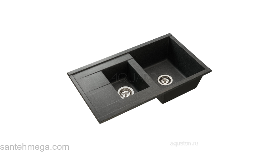 Мойка для кухни Aquaton Делия 87 графит 1A716232DE210. Фото