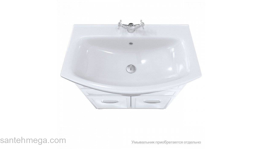 Тумба для ванной комнаты напольная белая 75 см Victoria Milardo VIC75W1M95. Фото