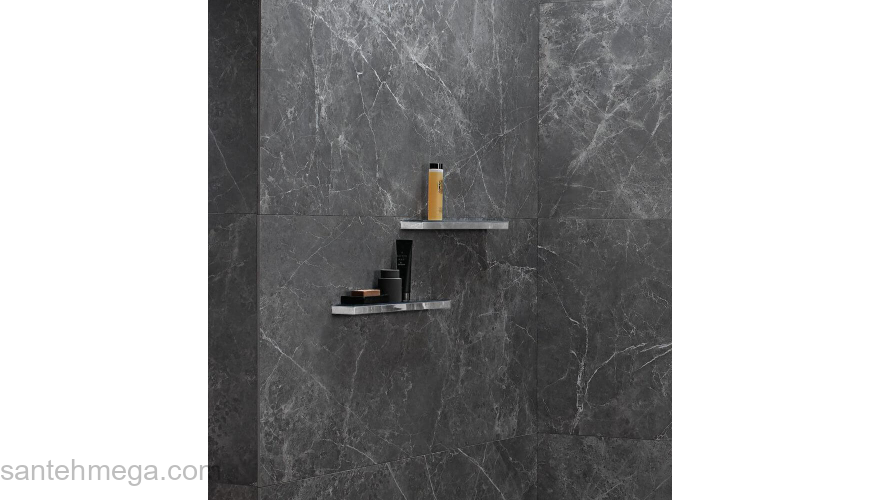 Полка Hansgrohe Rainfinity Shelf 500 26844700, хром для ванной комнаты. Фото