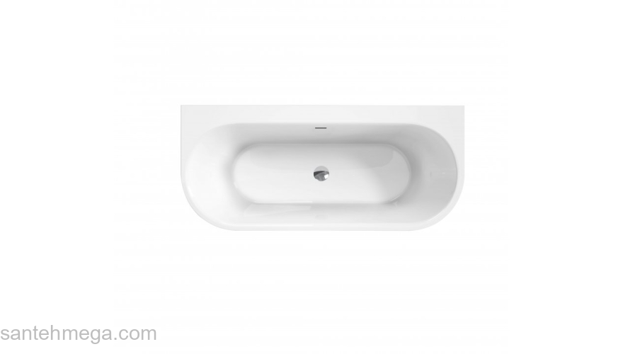 Ванна акриловая пристенная BELBAGNO BB711-1550-700. Фото