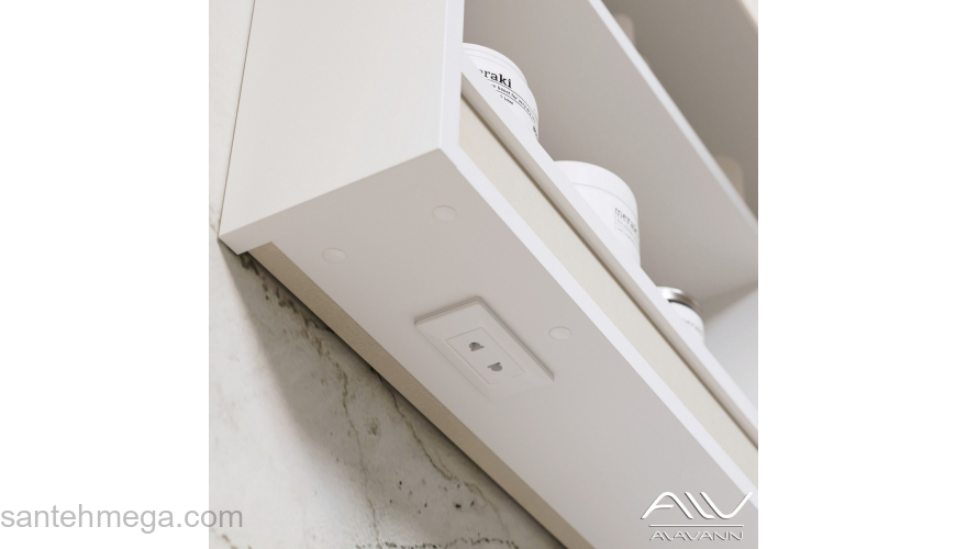 Зеркальный шкаф ALAVANN Laurel 100 Белый