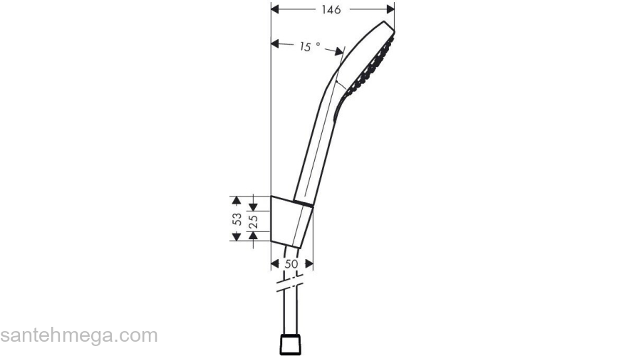 Душевой гарнитур Hansgrohe Croma Select E Vario 26413400. Фото