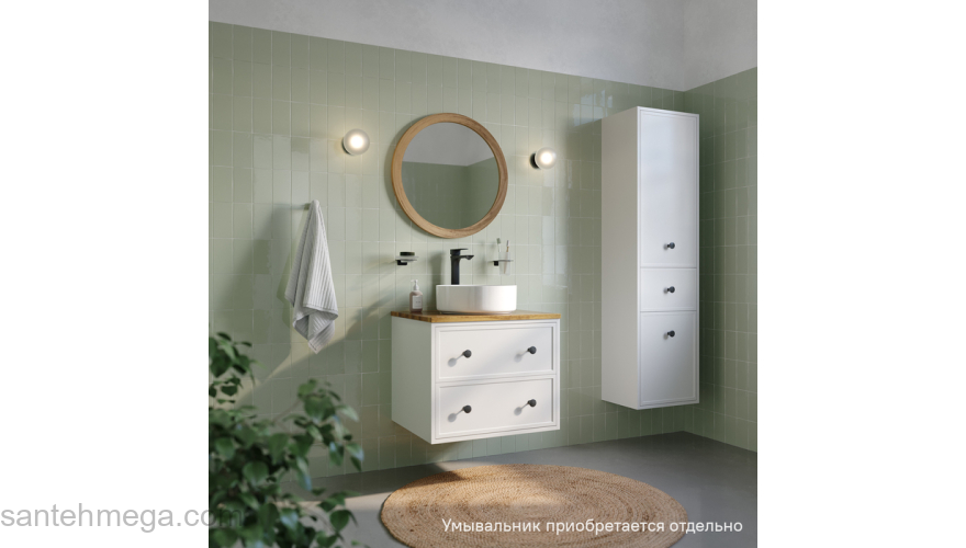 Тумба подвесная со столешницей 60 см белый матовый Torr IDDIS TOR60WBi95K. Фото