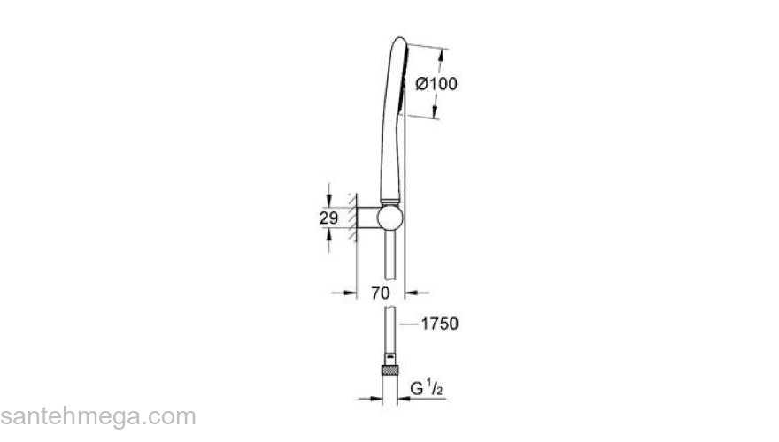 Душевой гарнитур GROHE Rainshower Icon 27381000. Фото