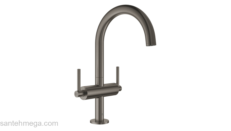 GROHE 21022AL3 Atrio New Смеситель двухвентильный для раковины на 1 отверстие, рукоятки-рычаги, размер L, Графит. Фото