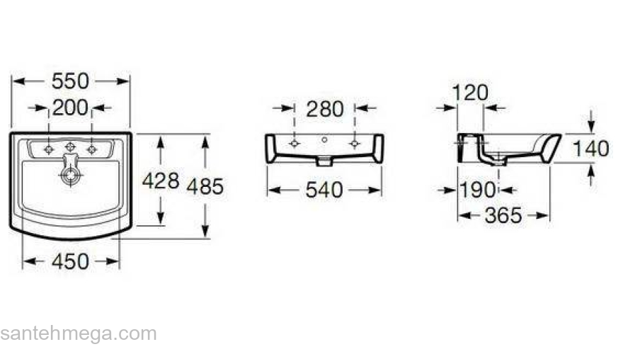 Раковина подвесная ROCA Hall 65х42 327620000. Фото