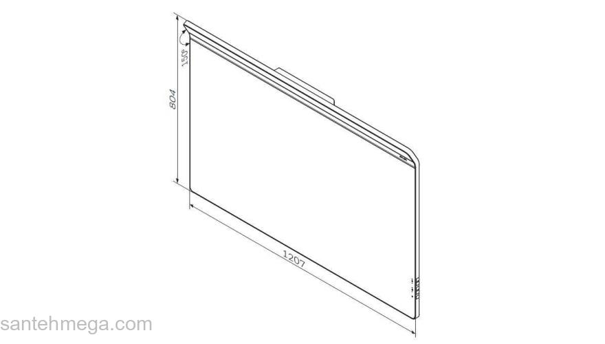 Зеркало с подсветкой и системой антизапотевания 120 см AM.PM Inspire 2.0 M50AMOX1201SA. Фото